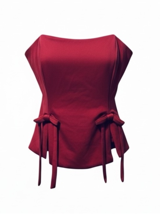 Milk & Honey Tops - Milk + Honey Strapless Corset Peplum Top – Medium